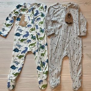 Two Baby Boys Footies 6-9 months NWT